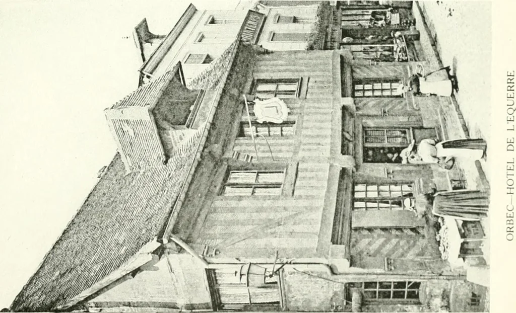 An illustration from Farm houses, manor houses, minor chateaux and small churches : from the eleventh to the sixteenth centuries, in Normandy, Brittany and other parts of France, 1917, leaf 78