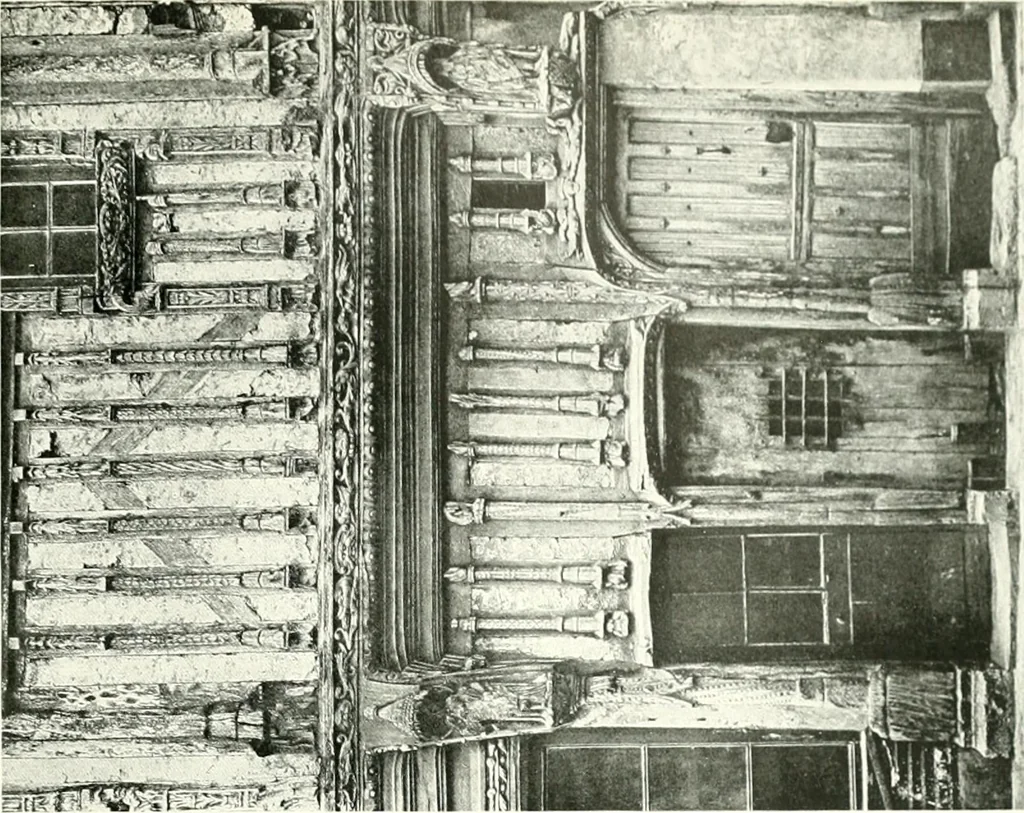 An illustration from Farm houses, manor houses, minor chateaux and small churches : from the eleventh to the sixteenth centuries, in Normandy, Brittany and other parts of France, 1917, leaf 86