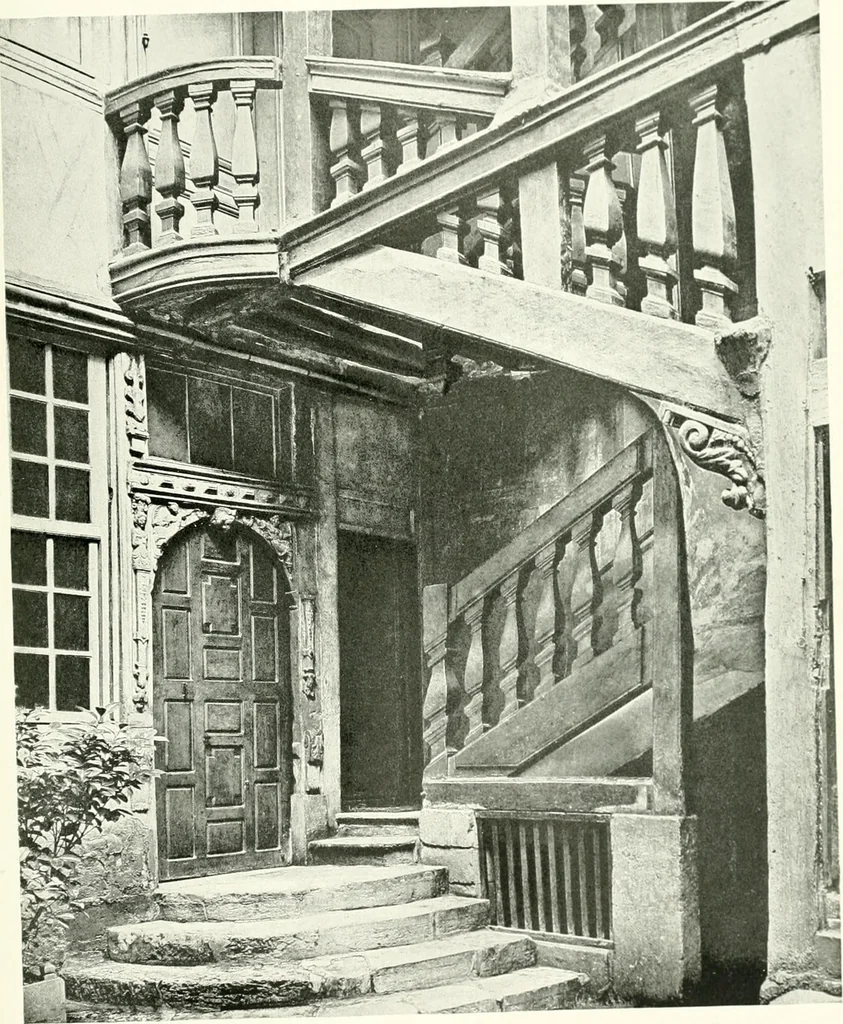 An illustration from Farm houses, manor houses, minor chateaux and small churches : from the eleventh to the sixteenth centuries, in Normandy, Brittany and other parts of France, 1917, leaf 98
