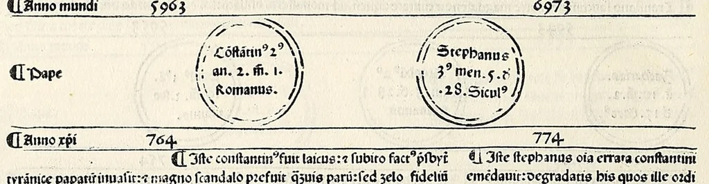 An illustration from Fasciculus temporum omnes antiquorum cronicas co[m]plectens incipit foeliciter, leaf 114