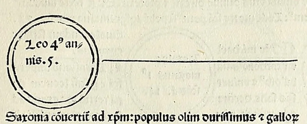 An illustration from Fasciculus temporum omnes antiquorum cronicas co[m]plectens incipit foeliciter, leaf 115