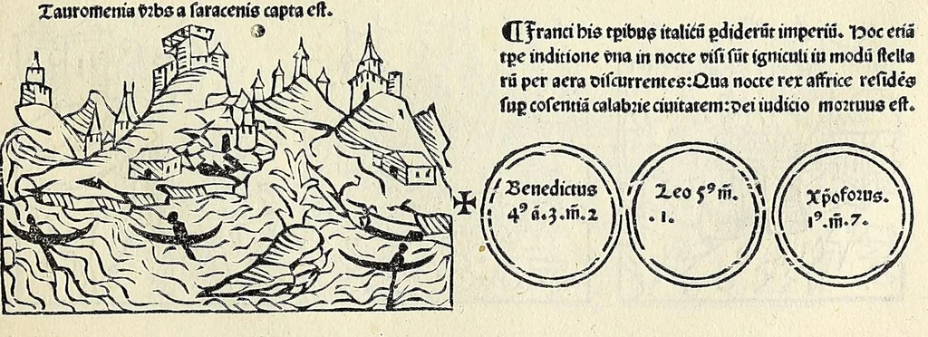 An illustration from Fasciculus temporum omnes antiquorum cronicas co[m]plectens incipit foeliciter, leaf 121