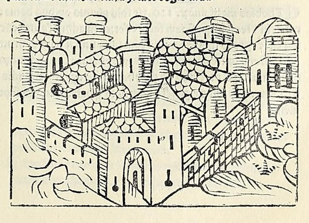 An illustration from Fasciculus temporum omnes antiquorum cronicas co[m]plectens incipit foeliciter, leaf 49