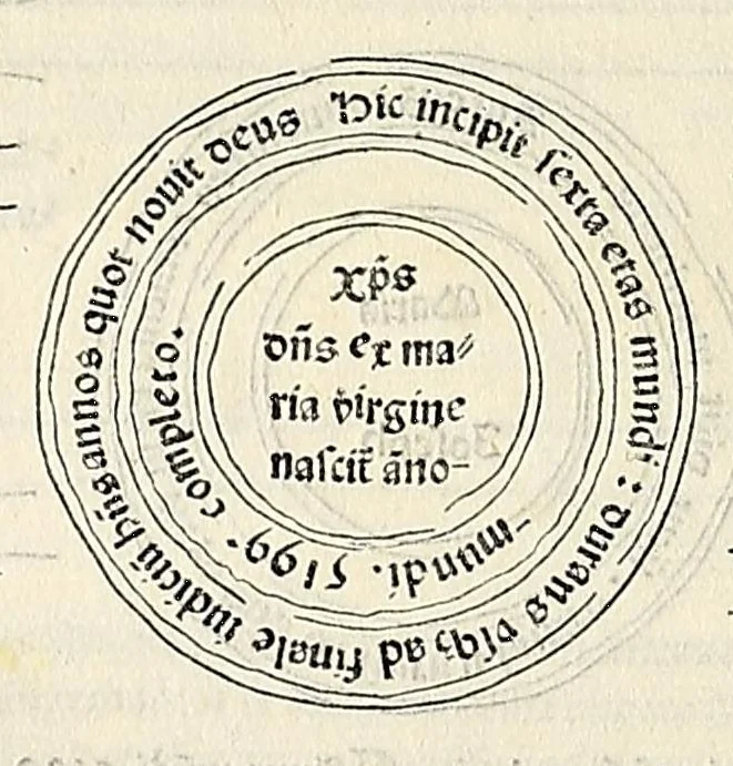 An illustration from Fasciculus temporum omnes antiquorum cronicas co[m]plectens incipit foeliciter, leaf 70