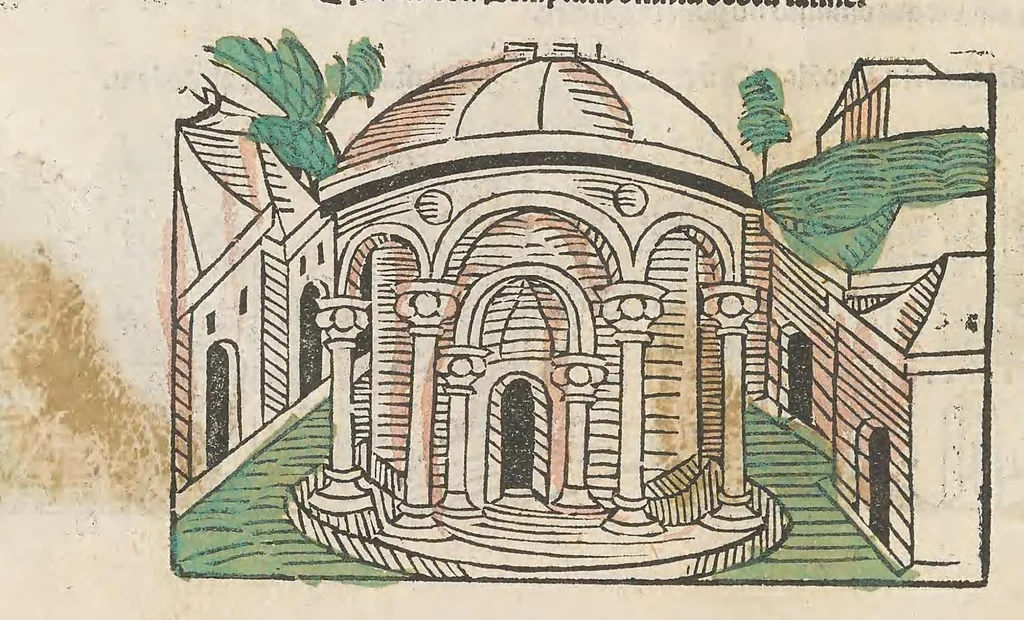 An illustration from Fasciculus temporu[m] omnes antiquo[rum] chronicas strictim complectens felici numine incipit, leaf 102