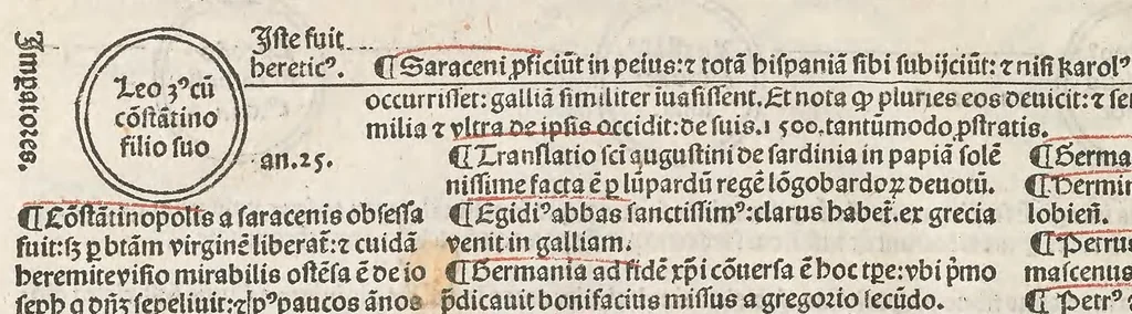 An illustration from Fasciculus temporu[m] omnes antiquo[rum] chronicas strictim complectens felici numine incipit, leaf 110