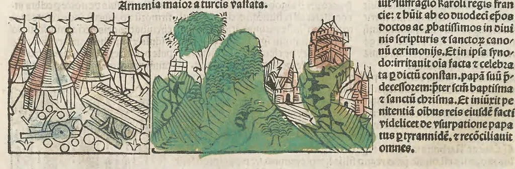 An illustration from Fasciculus temporu[m] omnes antiquo[rum] chronicas strictim complectens felici numine incipit, leaf 112