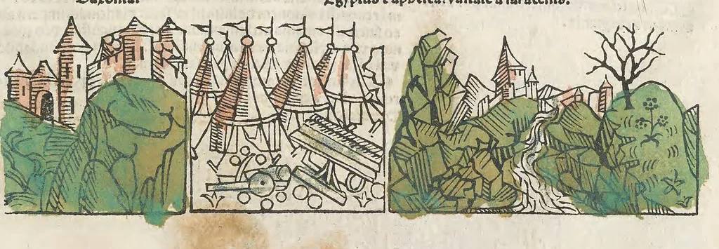 An illustration from Fasciculus temporu[m] omnes antiquo[rum] chronicas strictim complectens felici numine incipit, leaf 113