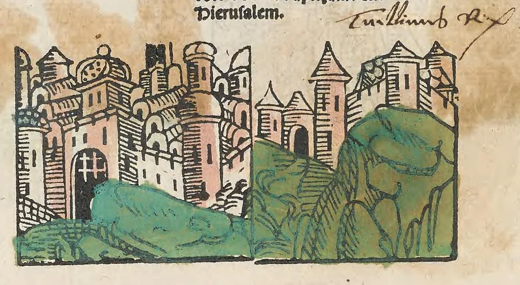 An illustration from Fasciculus temporu[m] omnes antiquo[rum] chronicas strictim complectens felici numine incipit, leaf 114