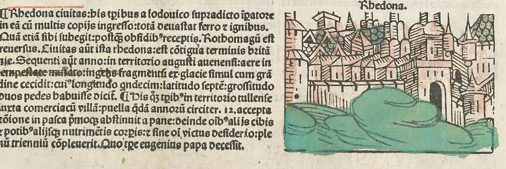 An illustration from Fasciculus temporu[m] omnes antiquo[rum] chronicas strictim complectens felici numine incipit, leaf 115