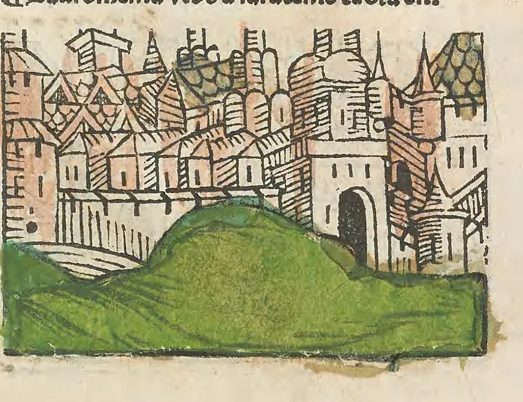 An illustration from Fasciculus temporu[m] omnes antiquo[rum] chronicas strictim complectens felici numine incipit, leaf 119