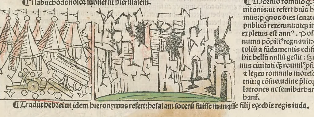 An illustration from Fasciculus temporu[m] omnes antiquo[rum] chronicas strictim complectens felici numine incipit, leaf 47