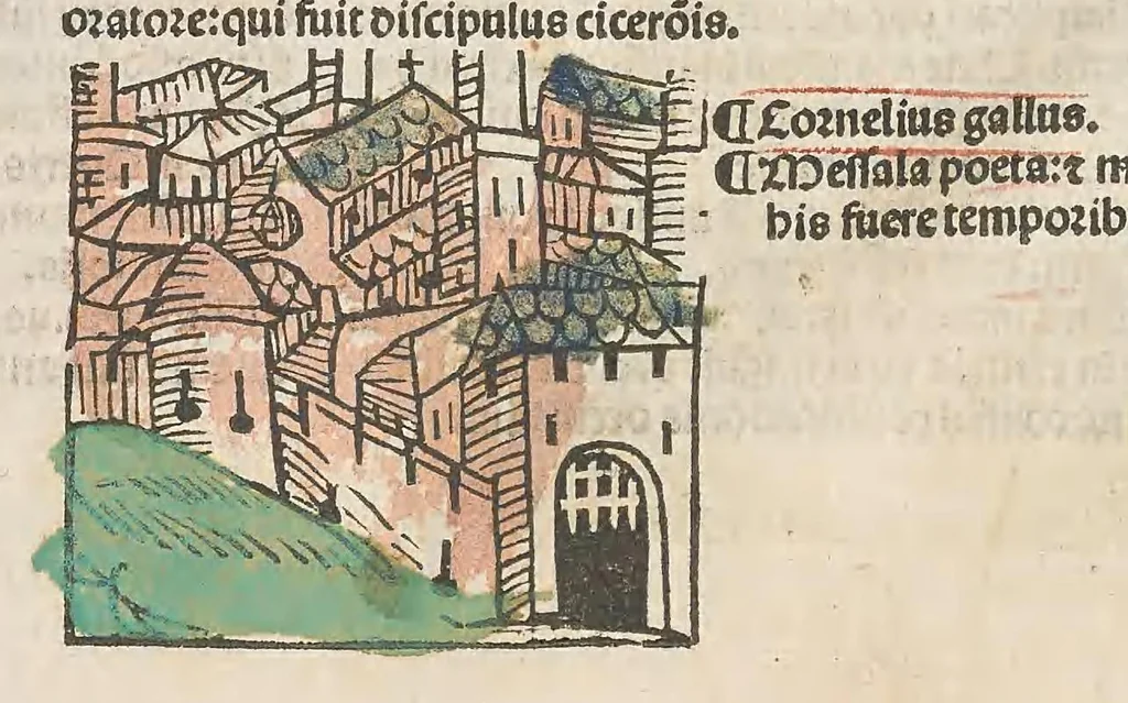 An illustration from Fasciculus temporu[m] omnes antiquo[rum] chronicas strictim complectens felici numine incipit, leaf 66
