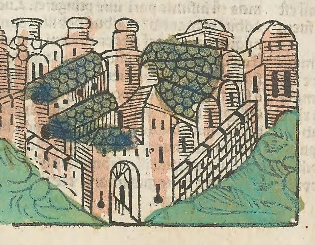 An illustration from Fasciculus temporu[m] omnes antiquo[rum] chronicas strictim complectens felici numine incipit, leaf 67