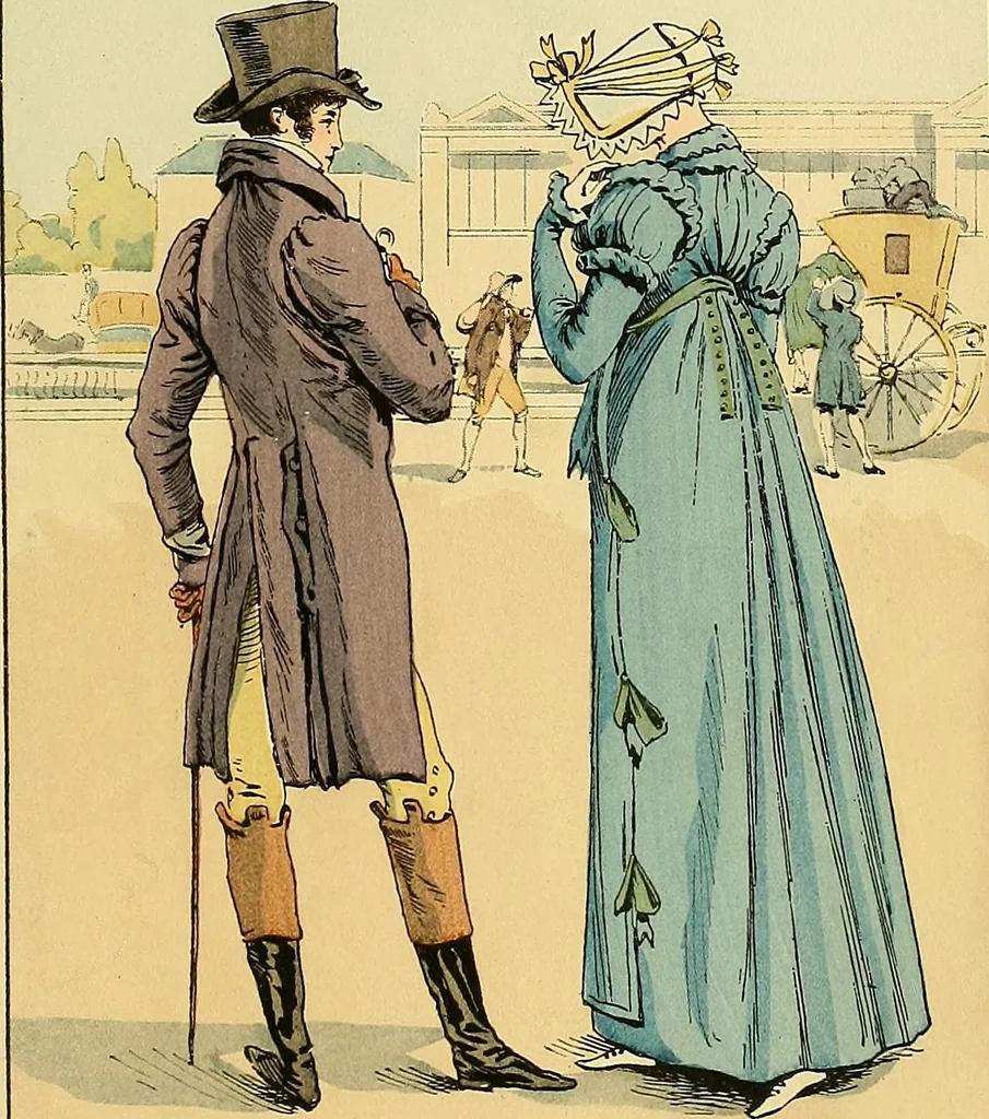 An illustration from Fashion in Paris; the various phases of feminine taste and aesthetics from 1797 to 1897, 1898, leaf 101