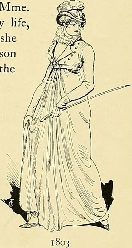 An illustration from Fashion in Paris; the various phases of feminine taste and aesthetics from 1797 to 1897, 1898, leaf 105