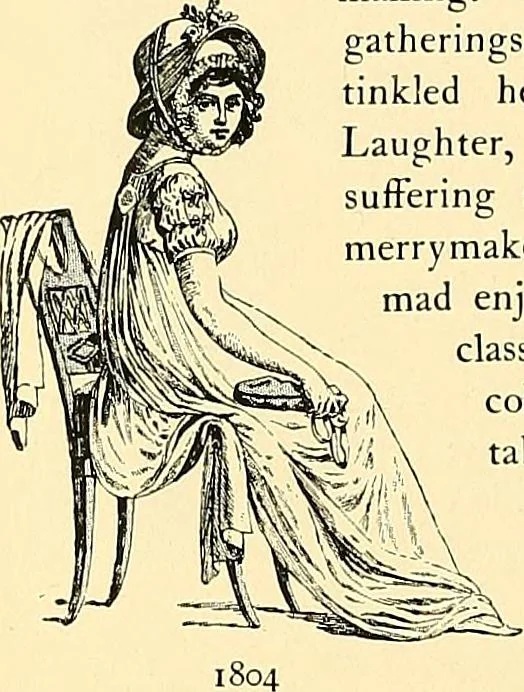 An illustration from Fashion in Paris; the various phases of feminine taste and aesthetics from 1797 to 1897, 1898, leaf 110