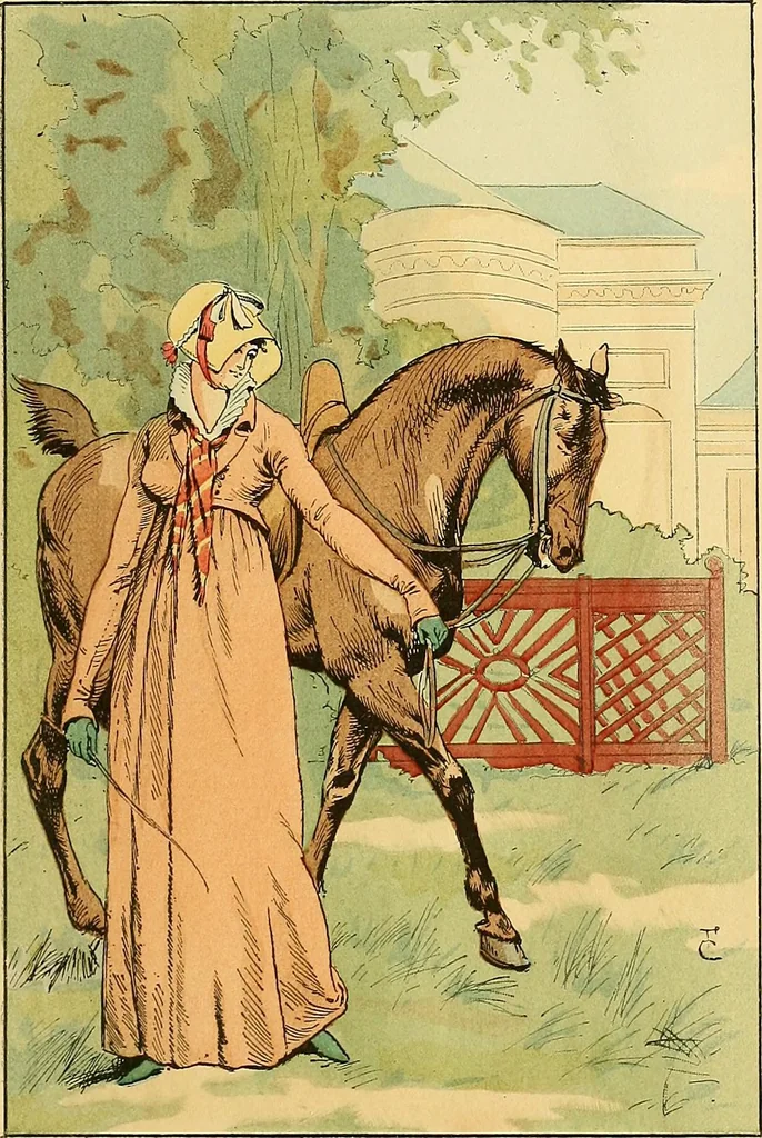 An illustration from Fashion in Paris; the various phases of feminine taste and aesthetics from 1797 to 1897, 1898, leaf 111