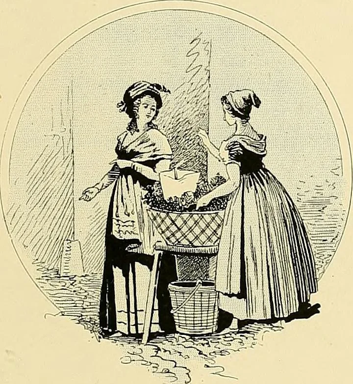 An illustration from Fashion in Paris; the various phases of feminine taste and aesthetics from 1797 to 1897, 1898, leaf 115