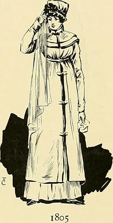 An illustration from Fashion in Paris; the various phases of feminine taste and aesthetics from 1797 to 1897, 1898, leaf 119