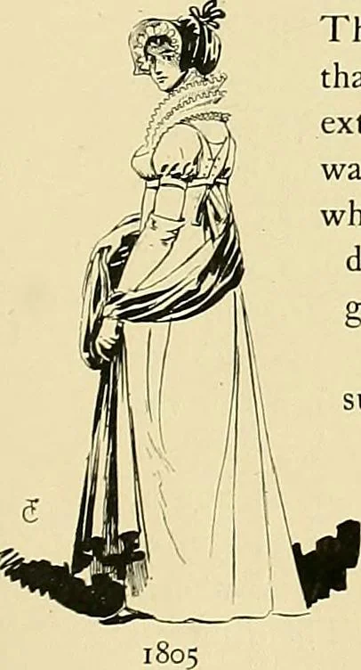 An illustration from Fashion in Paris; the various phases of feminine taste and aesthetics from 1797 to 1897, 1898, leaf 121