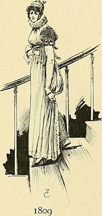 An illustration from Fashion in Paris; the various phases of feminine taste and aesthetics from 1797 to 1897, 1898, leaf 137