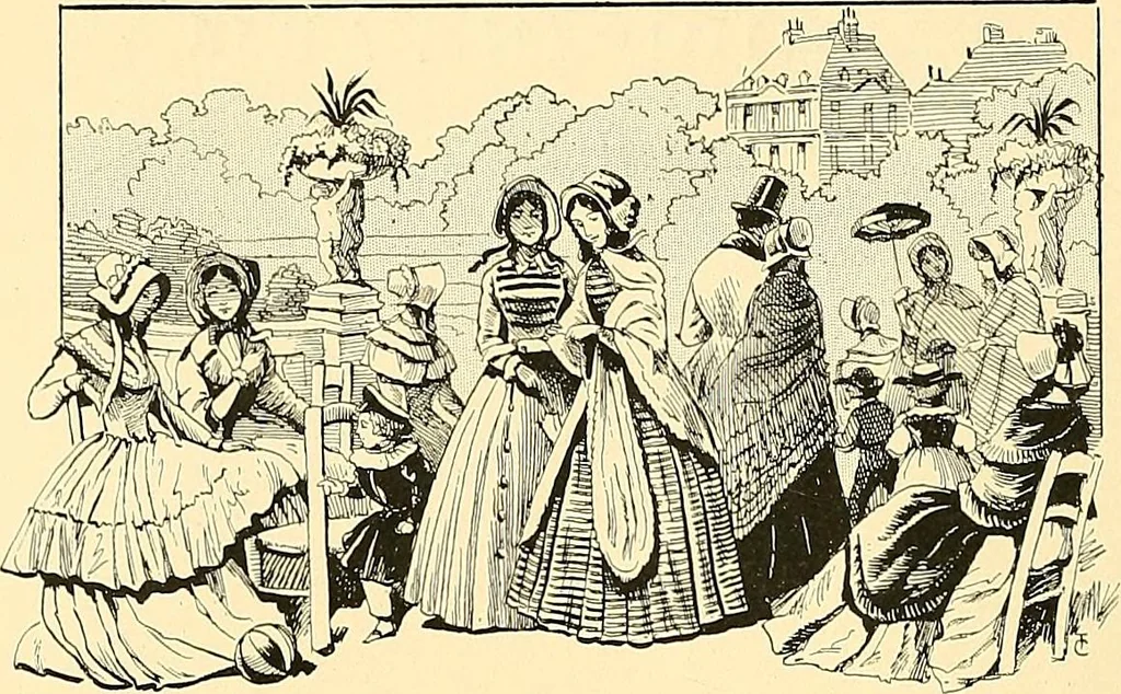 An illustration from Fashion in Paris; the various phases of feminine taste and aesthetics from 1797 to 1897, 1898, leaf 14
