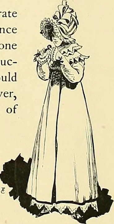 An illustration from Fashion in Paris; the various phases of feminine taste and aesthetics from 1797 to 1897, 1898, leaf 143