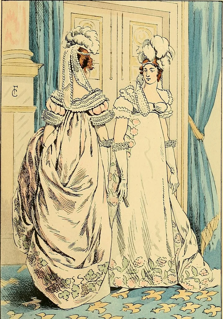 An illustration from Fashion in Paris; the various phases of feminine taste and aesthetics from 1797 to 1897, 1898, leaf 153