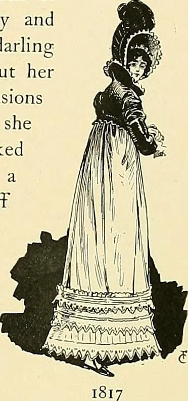 An illustration from Fashion in Paris; the various phases of feminine taste and aesthetics from 1797 to 1897, 1898, leaf 159