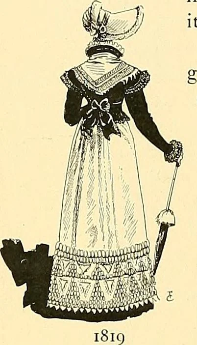 An illustration from Fashion in Paris; the various phases of feminine taste and aesthetics from 1797 to 1897, 1898, leaf 162