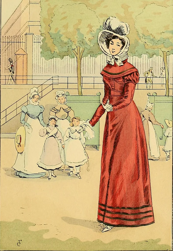 An illustration from Fashion in Paris; the various phases of feminine taste and aesthetics from 1797 to 1897, 1898, leaf 163