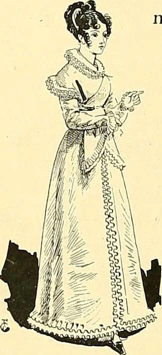 An illustration from Fashion in Paris; the various phases of feminine taste and aesthetics from 1797 to 1897, 1898, leaf 170