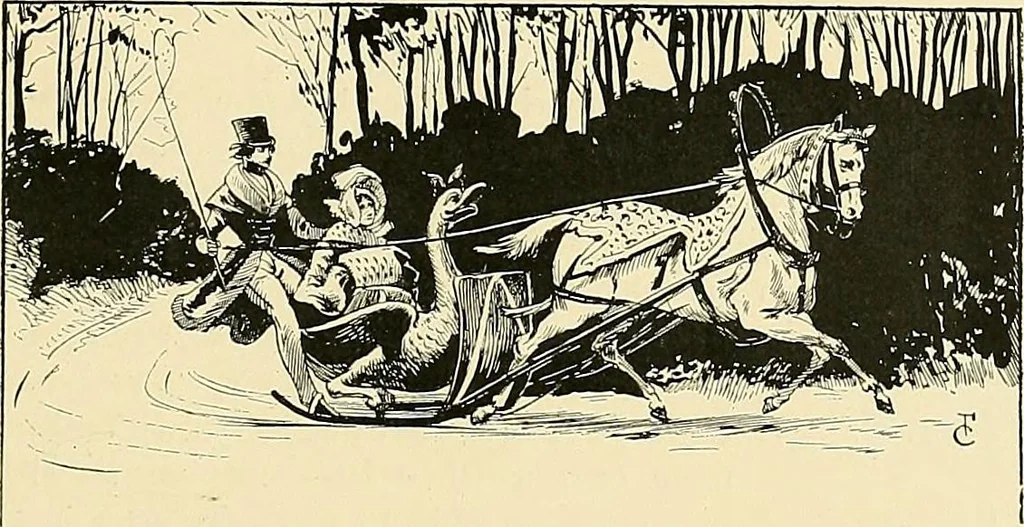 An illustration from Fashion in Paris; the various phases of feminine taste and aesthetics from 1797 to 1897, 1898, leaf 185