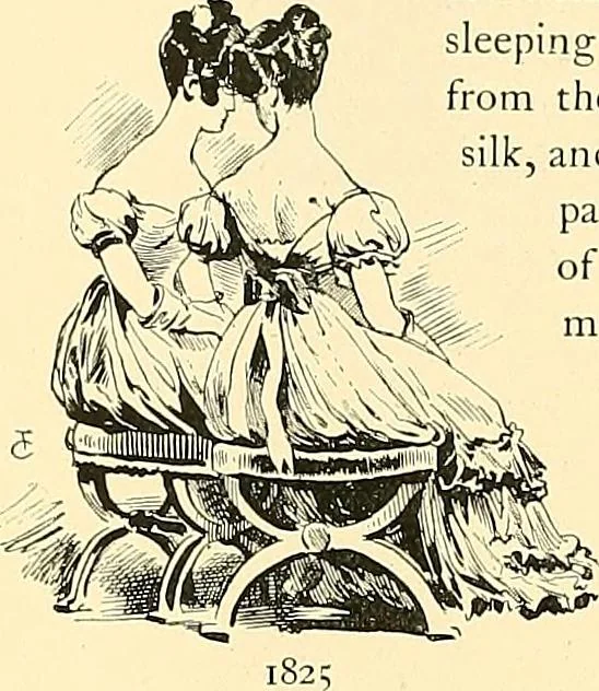 An illustration from Fashion in Paris; the various phases of feminine taste and aesthetics from 1797 to 1897, 1898, leaf 186