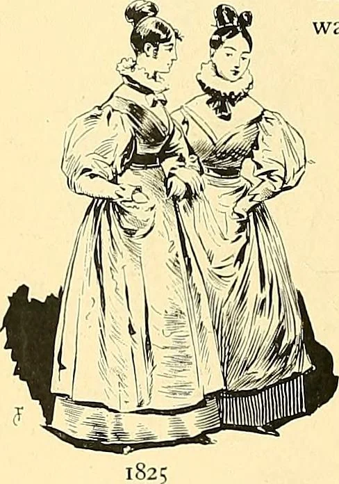 An illustration from Fashion in Paris; the various phases of feminine taste and aesthetics from 1797 to 1897, 1898, leaf 188