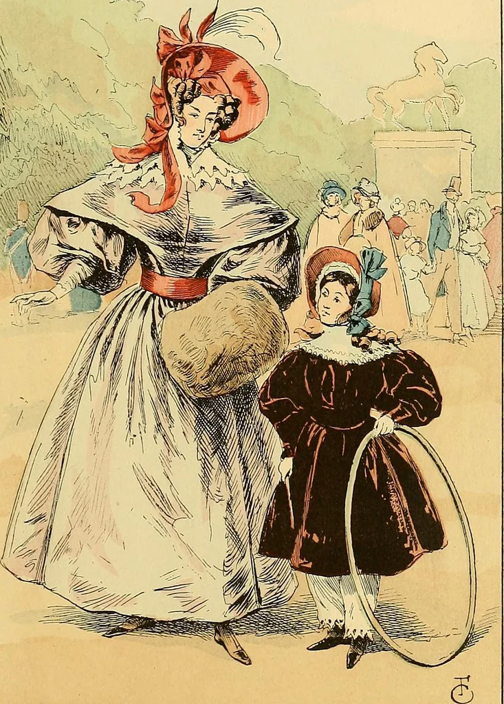 An illustration from Fashion in Paris; the various phases of feminine taste and aesthetics from 1797 to 1897, 1898, leaf 191
