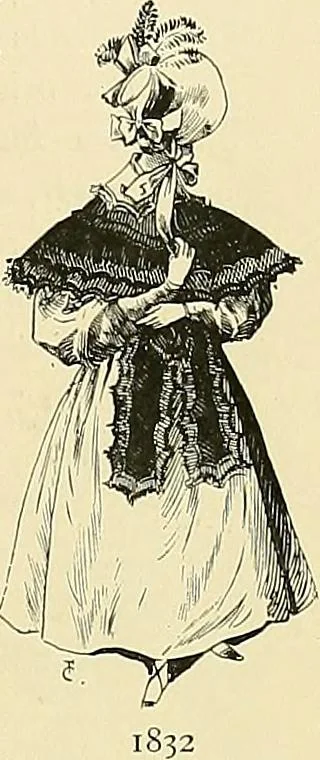 An illustration from Fashion in Paris; the various phases of feminine taste and aesthetics from 1797 to 1897, 1898, leaf 203