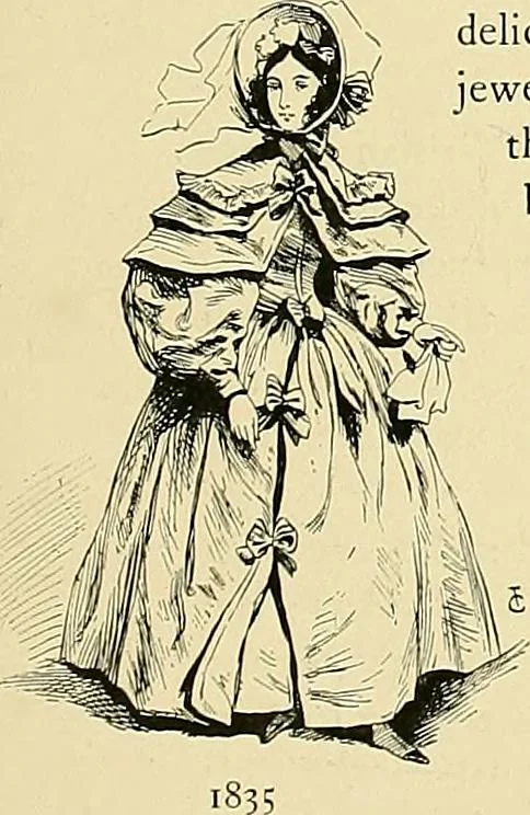 An illustration from Fashion in Paris; the various phases of feminine taste and aesthetics from 1797 to 1897, 1898, leaf 203