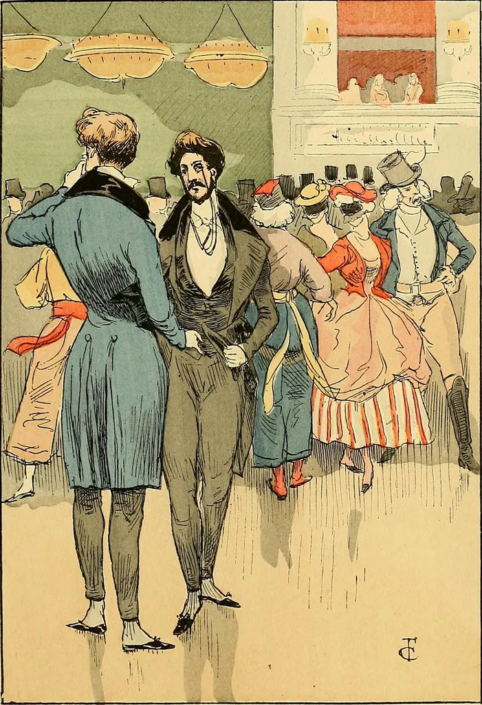 An illustration from Fashion in Paris; the various phases of feminine taste and aesthetics from 1797 to 1897, 1898, leaf 207