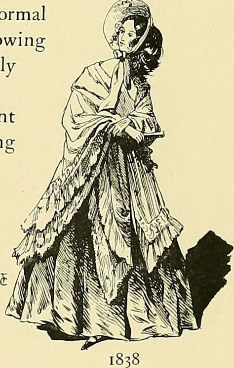An illustration from Fashion in Paris; the various phases of feminine taste and aesthetics from 1797 to 1897, 1898, leaf 215