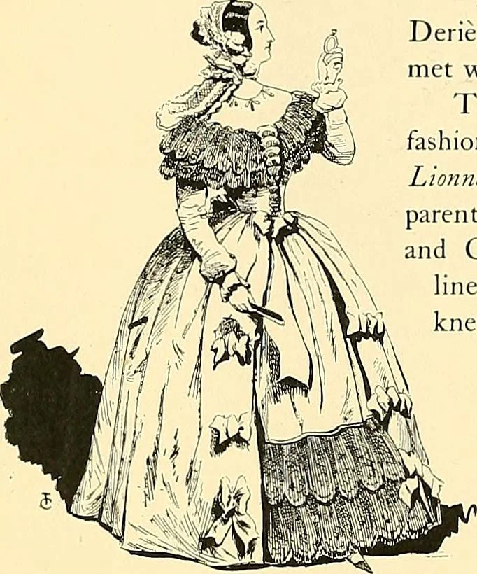 An illustration from Fashion in Paris; the various phases of feminine taste and aesthetics from 1797 to 1897, 1898, leaf 224