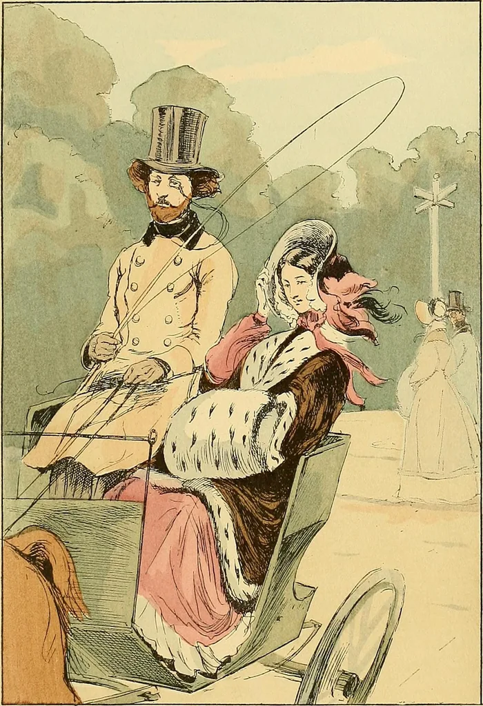 An illustration from Fashion in Paris; the various phases of feminine taste and aesthetics from 1797 to 1897, 1898, leaf 225