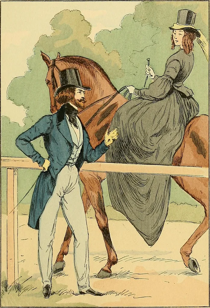 An illustration from Fashion in Paris; the various phases of feminine taste and aesthetics from 1797 to 1897, 1898, leaf 227