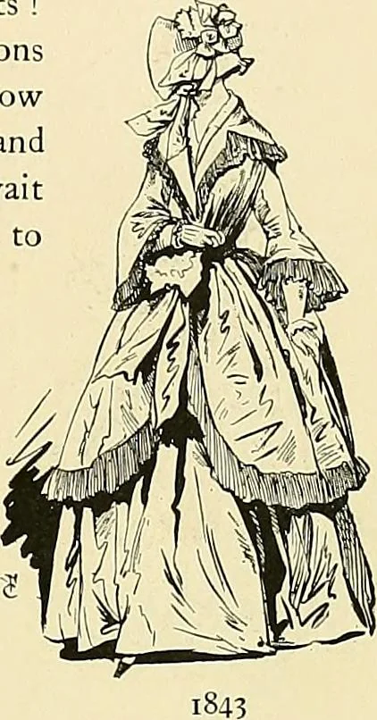 An illustration from Fashion in Paris; the various phases of feminine taste and aesthetics from 1797 to 1897, 1898, leaf 237