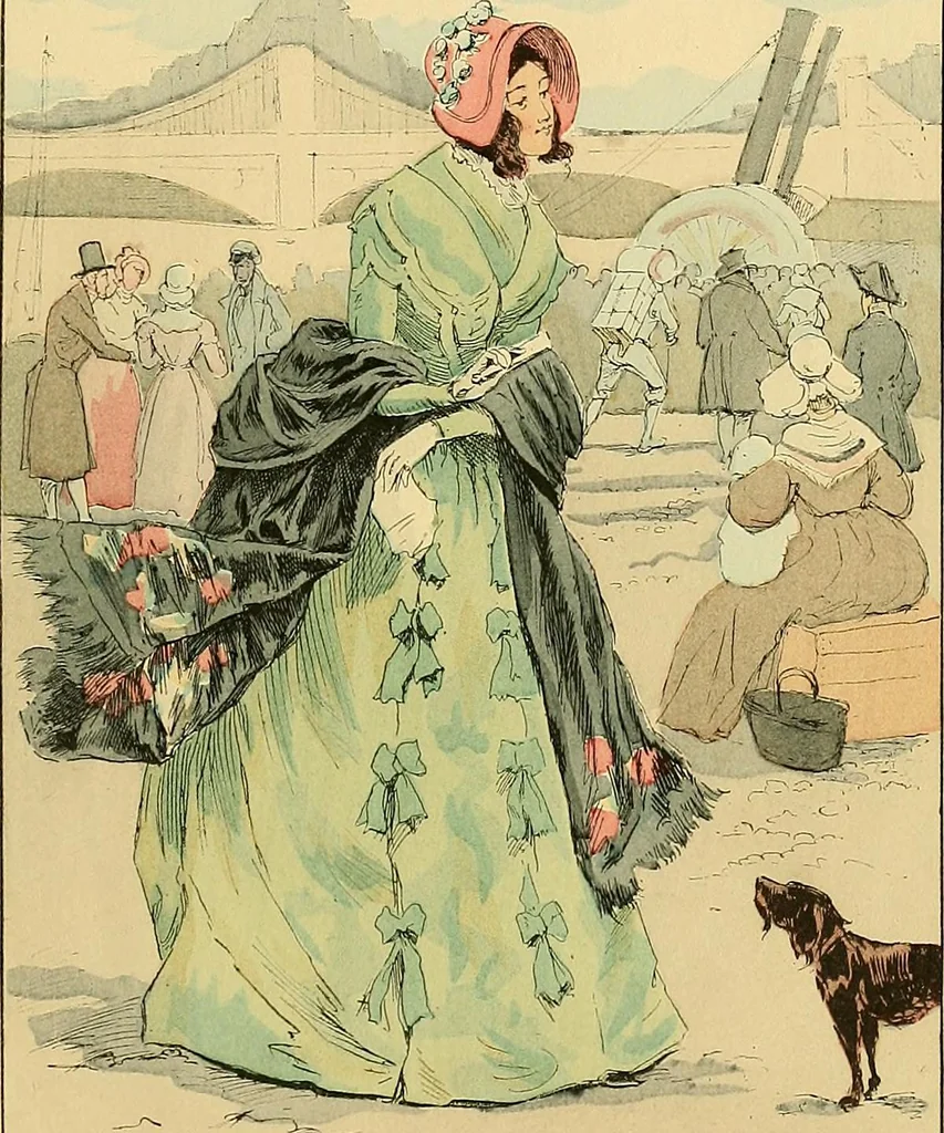An illustration from Fashion in Paris; the various phases of feminine taste and aesthetics from 1797 to 1897, 1898, leaf 239