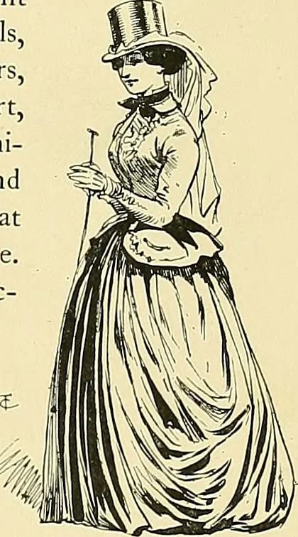 An illustration from Fashion in Paris; the various phases of feminine taste and aesthetics from 1797 to 1897, 1898, leaf 243