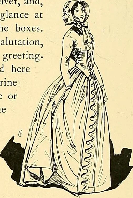 An illustration from Fashion in Paris; the various phases of feminine taste and aesthetics from 1797 to 1897, 1898, leaf 244