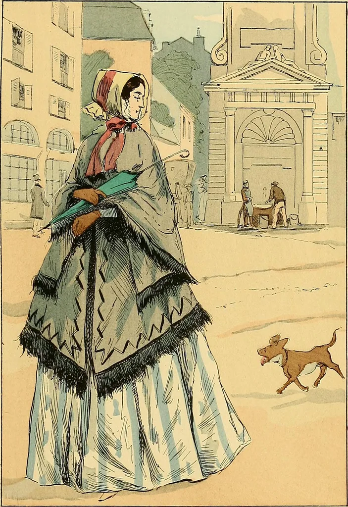An illustration from Fashion in Paris; the various phases of feminine taste and aesthetics from 1797 to 1897, 1898, leaf 245