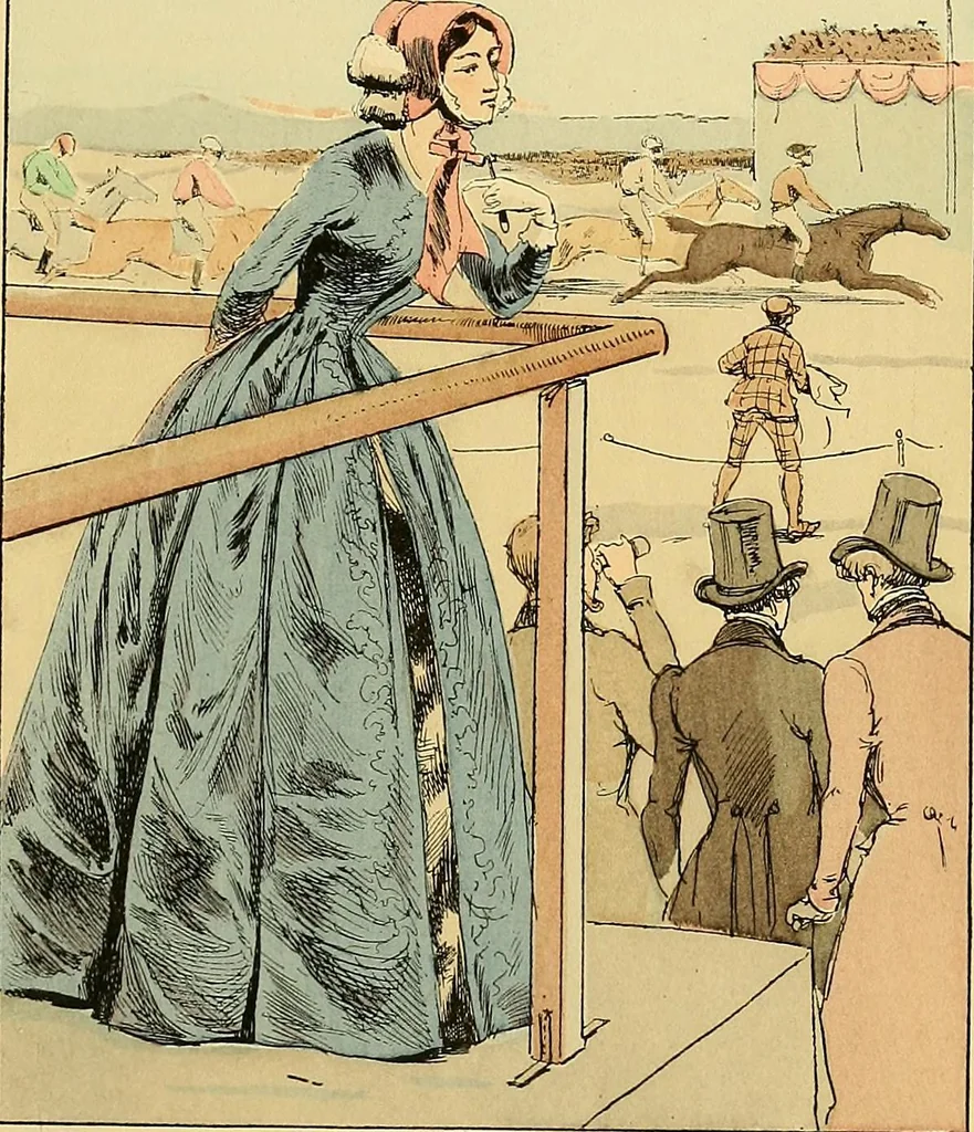 An illustration from Fashion in Paris; the various phases of feminine taste and aesthetics from 1797 to 1897, 1898, leaf 247